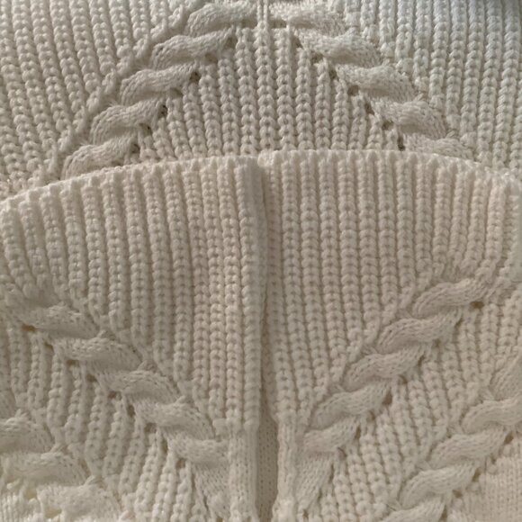 Women's Tribal Jeans Lambs Wool Cream Knit Sweater Petite Medium - Picture 7 of 8
